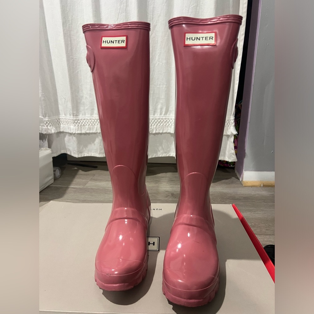 Pink Hunter Boots - Size 5